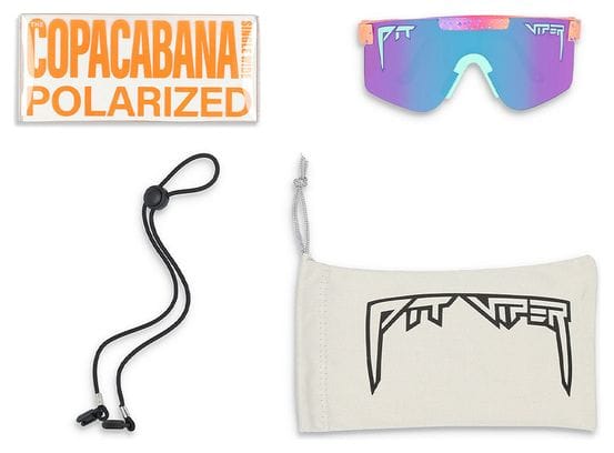 Pair of Pit Viper The Copacabana Single Wide Pink/Blue Goggles