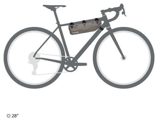 Ortlieb Frame-Pack RC Toptube 3L Frametas Dark Sand Grey Beige