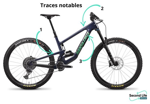 Refurbished Produkt - Mountainbike All-Suspension Santa Cruz Megatower Carbon C Sram GX Eagle 12V 29'' Blau 2023