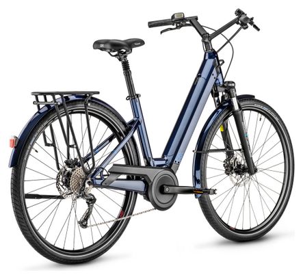 Producto Reacondicionado - Bicicleta Eléctrica de Ciudad Moustache Samedi 28.2 Open Shimano Altus 9V 400 Wh 700 mm Azul Medianoche