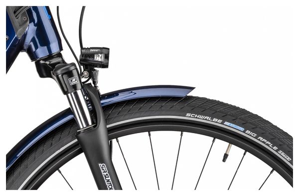 Producto Reacondicionado - Bicicleta Eléctrica de Ciudad Moustache Samedi 28.2 Open Shimano Altus 9V 400 Wh 700 mm Azul Medianoche