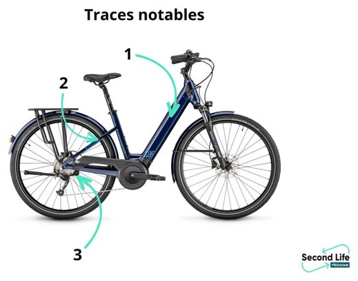 Produit Reconditionné - Vélo de Ville Électrique Moustache Samedi 28.2 Open Shimano Altus 9V 400 Wh 700 mm Bleu Nuit 