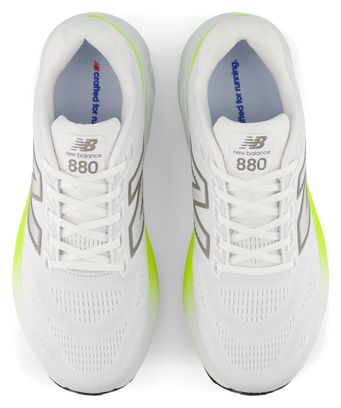 Chaussures Running New Balance Fresh Foam X 880 v15 Blanc/Jaune Homme