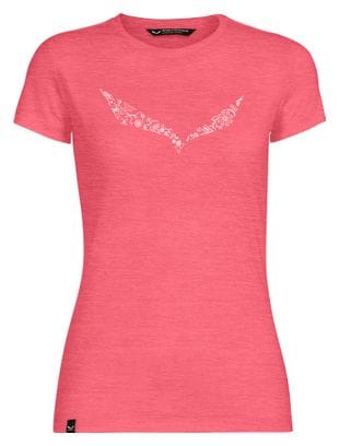 Salewa Solid Dry T-Shirt Pink Damen
