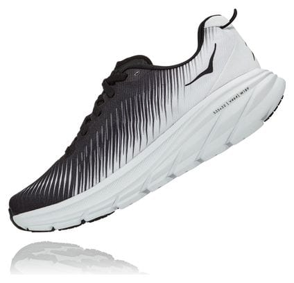 Hoka Rincon 3 Large 2E Running Shoes Black White Women