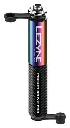 Lezyne Pocket Drive Pro Hand Pump (Max 160 psi / 11 bar) Neo Metal / Black
