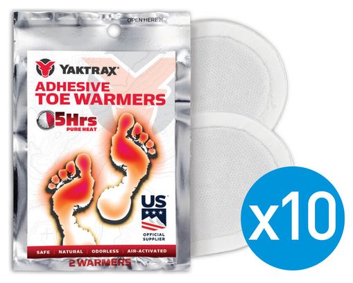 Yaktrax Adhesive Toe Warmers 5 Stunden (10er Pack)