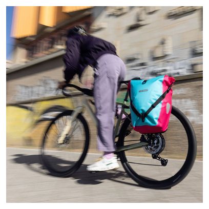 Ortlieb Back-Roller Cyber 20L Fahrradtasche Cyber Blau Rosa
