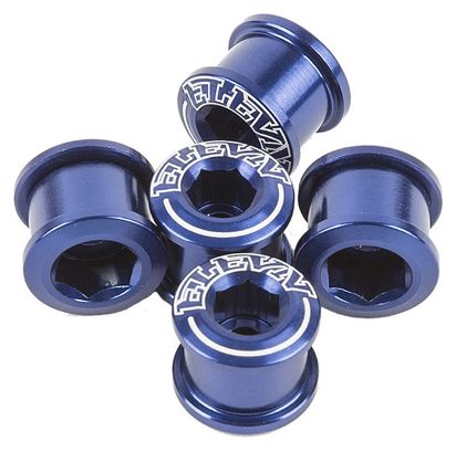 ELEVN DOUBLE KEY x5 Chain Bolts 6.5 x 4mm Blue