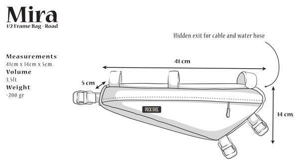 Sacoche de Cadre Pack2Ride Mira 3.5L Noir