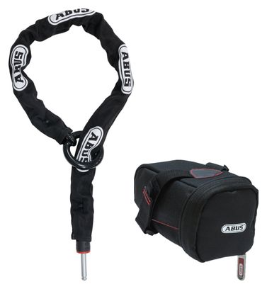 Cadena con candado de cuadro Abus ACH 2.0 8KS/85 Negra + Alforja ST5950