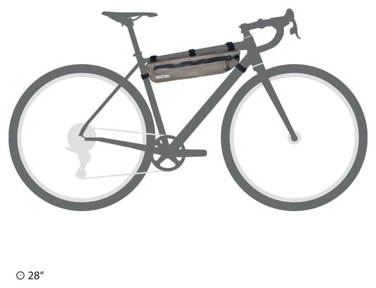 Ortlieb Frame Pack Toptube 4L Frametas Donker Zand Grijs Beige