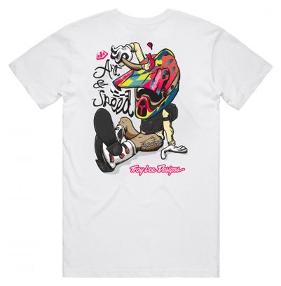 T-Shirt Manches Courtes Troy Lee Designs Heritage Blanc