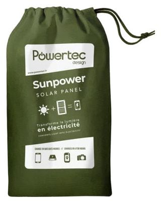 Powertec PTFlap16 Dual USB Portable Solar Charger Green