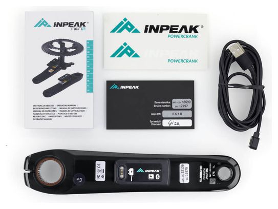 Capteur de puissance INPEAK POWERCRANK-E  Shimano DURA-ACE FC-R9200