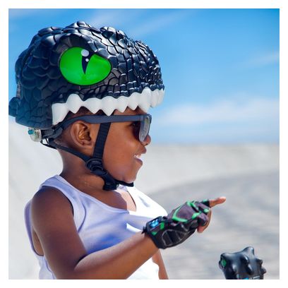 Casque de Vélo pour enfants | Dragon Noir | Crazy Safety | Certifié EN1078