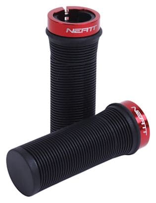 Paire de Grips Neatt One Lock Pro Small 92mm Noir / Rouge