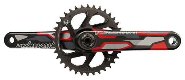 Truvativ Descendant DH Colab Troy Lee Designs Eagle DUB83 Boost 36T Crankset Zonder Behuizing Red