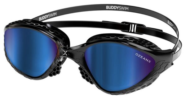 BuddySwim OzeanX Zwembril Zwart/Blauw Spiegel