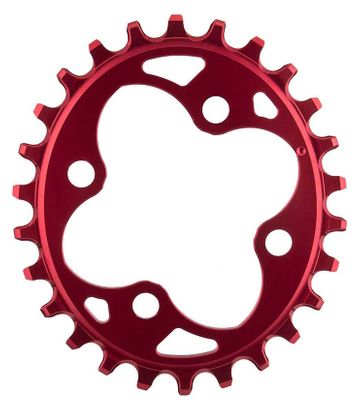 Plateau Narrow Wide AbsoluteBlack Mono 64 BCD Oval Premium Chainring Rouge