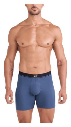 Saxx Essential Cotton Brief Fly Boxershorts Grau/Blau/Braun Herren (3er-Pack)