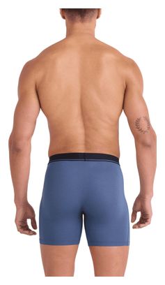 Saxx Essential Cotton Brief Fly Boxershorts Grau/Blau/Braun Herren (3er-Pack)