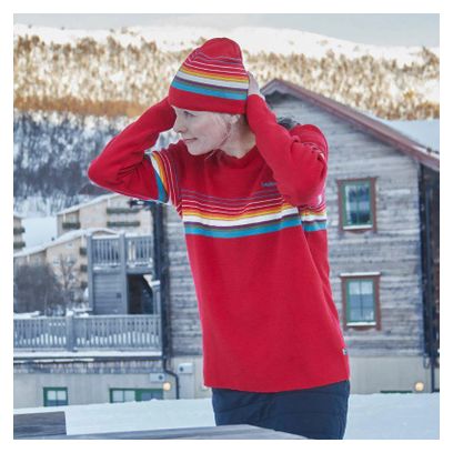 Pull en laine Ivanhoe retro-Col rond ample Chili red-rouge