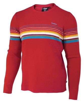 Pull en laine Ivanhoe retro-Col rond ample Chili red-rouge