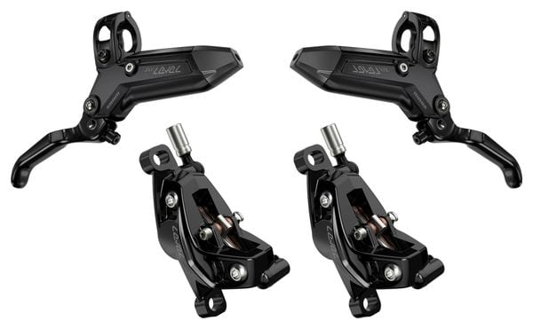 Sram Level Silver Stealth 4-Piston Disc Brake Set (Without Rotor) 950 mm / 2000 mm Black