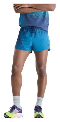 New Balance RC Ultra Light 3in Shorts mit Seitenschlitzen, blau, für Herren