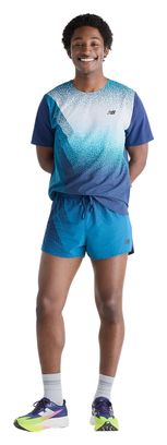 New Balance RC Ultra Light 3in Shorts mit Seitenschlitzen, blau, für Herren