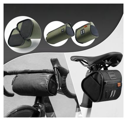 Sacoche de guidon et selle vélo ave bandoulière ROCKBROS marron