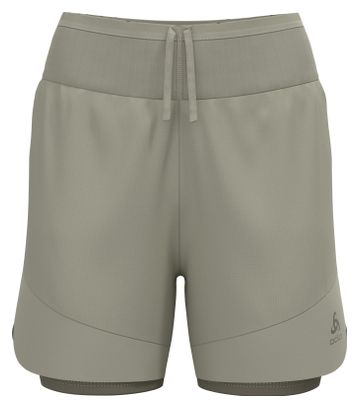 Short 2-En-1 Femme Odlo X-Alp Trail 5'' Gris