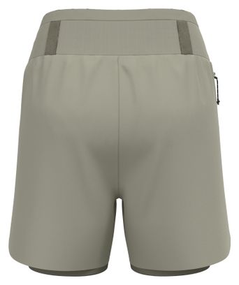 Short 2-En-1 Femme Odlo X-Alp Trail 5'' Gris