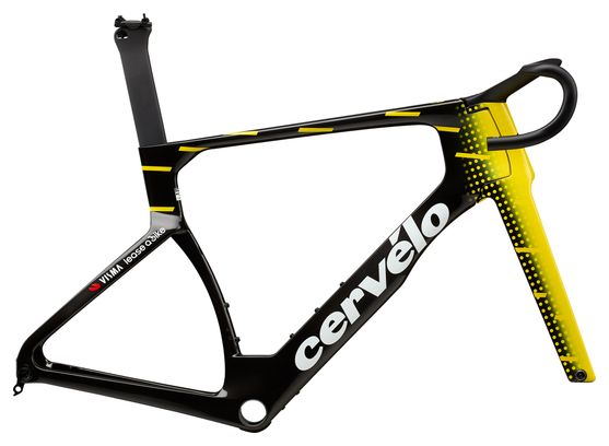 Cervélo S5 Team Visma Lease a Bike Replica Road Frame Kit Nero/Giallo