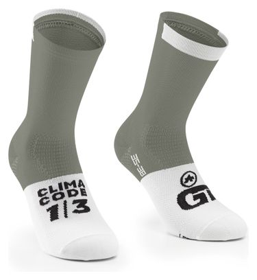 Calcetines Assos GT C2 Unisex Verde claro/Blanco