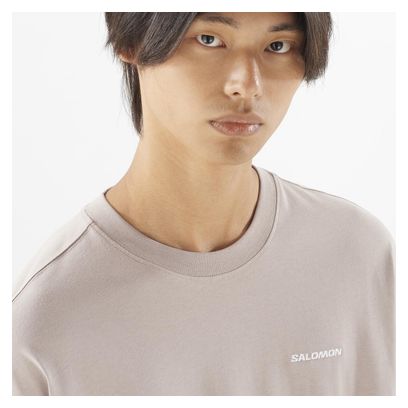 Salomon Chest Logo RX Beige Herren Kurzarm T-Shirt