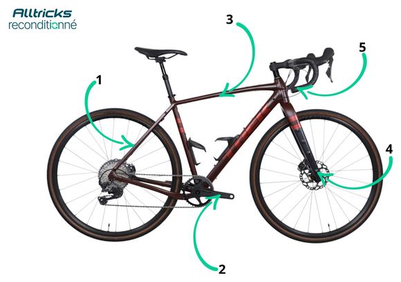 Gravel Bike Trek Checkpoint ALR 5 Driftless Shimano GRX 11V 700 mm Rouge Blood - Produit Reconditionné 