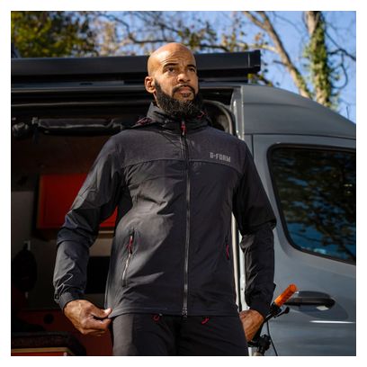 Chaqueta Cortaviento con Cremallera G-Form Negra