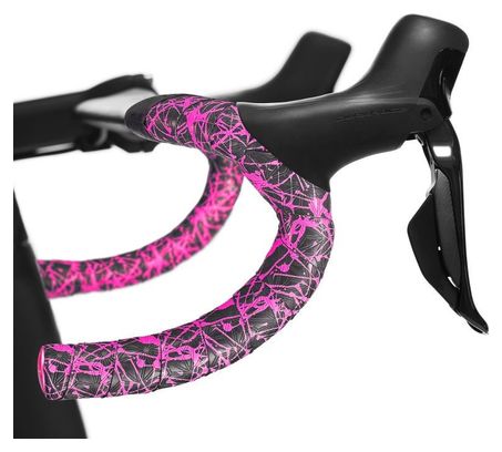 Supacaz Super Sticky Kush Limited Splat Neon Pink mit Verschlüssen