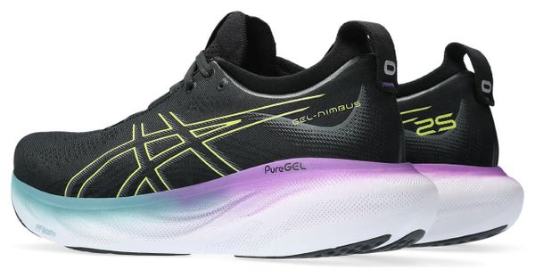 Asics Gel Nimbus 25 Hardloopschoenen Zwart Geel Dames