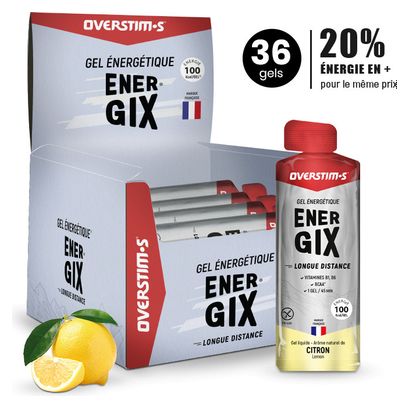Gel energético Overstims Energix Limón Envase de 36 x 34 g
