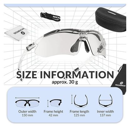 ROCKBROS Lunettes Vélo Vision Adaptative