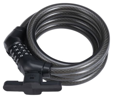Antivol BBB CodeGuard Cable 15x1800mm (Avec Support) Noir