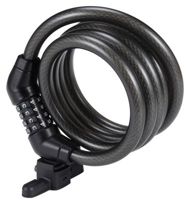 Antivol BBB CodeGuard Cable 15x1800mm (Avec Support) Noir