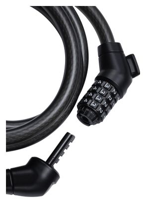 Antivol BBB CodeGuard Cable 15x1800mm (Avec Support) Noir