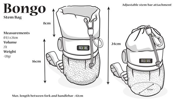 Sacoche de Guidon Pack2Ride Bongo 2.2L Beige Coyote