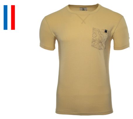 LeBram Short Sleeve T-Shirt mit großer Tasche Sand / Beige