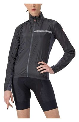 Damen Castelli Squadra Stretch Langarm Jacke Schwarz