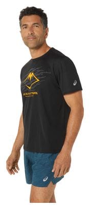 Asics Fujitrail Logo Black Orange short-sleeved jersey